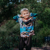 Load image into Gallery viewer, Kids Fishing Shirts UV Protection - Maggie Island - Design Works Apparel - Create Your Vibe Outdoors sun protection