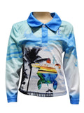 Load image into Gallery viewer, Kids Long Sleeve Beach Shirts - Blue Jetty - Design Works Apparel - Create Your Vibe Outdoors sun protection