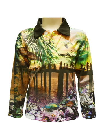Kids Long Sleeve Beach Shirts - Design Works - Design Works Apparel - Create Your Vibe Outdoors sun protection