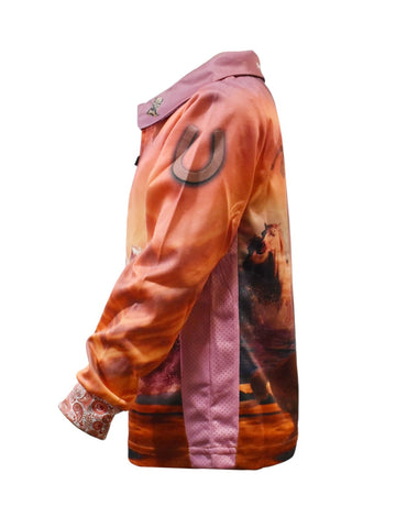 Kids Long Sleeve Camping Shirts - Brumby Dreaming - Design Works Apparel - Create Your Vibe Outdoors sun protection