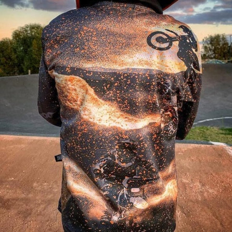 Kids Long Sleeve Camping Shirts - Dirt Bikes - Design Works Apparel - Create Your Vibe Outdoors sun protection