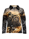 Load image into Gallery viewer, Kids Long Sleeve Camping Shirts - Dirt Bikes - Design Works Apparel - Create Your Vibe Outdoors sun protection