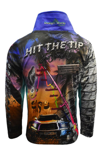 Kids Long Sleeve Fishing Shirt - Cape York, Hit The Tip - Design Works Apparel - Create Your Vibe Outdoors sun protection