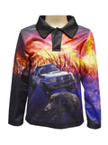 Load image into Gallery viewer, Kids Long Sleeve Fishing Shirts - Cane Boar - Design Works Apparel - Create Your Vibe Outdoors sun protection