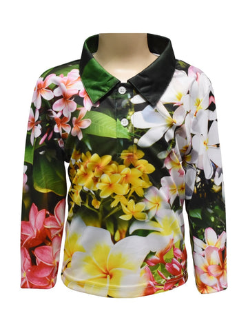 Kids Long Sleeve Fishing Shirts - Frangipani - Design Works Apparel - Create Your Vibe Outdoors sun protection