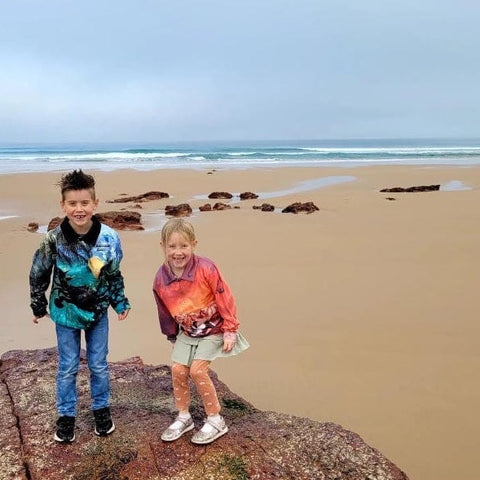 Kids Long Sleeve Fishing Shirts - Grab Ya Crab - Design Works Apparel - Create Your Vibe Outdoors sun protection