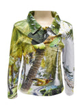 Load image into Gallery viewer, Kids Long Sleeve Fishing Shirts - Tropics - Design Works Apparel - Create Your Vibe Outdoors sun protection