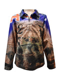 Load image into Gallery viewer, Kids Long Sleeve Outback Shirt - My Country Australia - Design Works Apparel - Create Your Vibe Outdoors sun protection