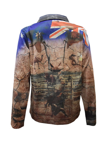 Kids Long Sleeve Outback Shirt - My Country Australia - Design Works Apparel - Create Your Vibe Outdoors sun protection