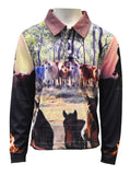 Load image into Gallery viewer, Kids Long Sleeve Ringers Sun Shirt - Cattle - Design Works Apparel - Create Your Vibe Outdoors sun protection