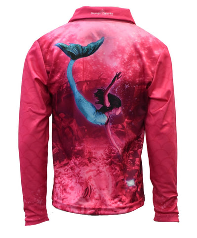 Kids Long Sleeve Sun Safe Shirts - Mermaids - Design Works Apparel - Create Your Vibe Outdoors sun protection
