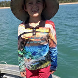 Load image into Gallery viewer, Kids Long Sleeve Tropical Shirts - Townsville - Design Works Apparel - Create Your Vibe Outdoors sun protection
