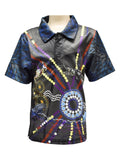 Load image into Gallery viewer, Kids Short Sleeve Fishing Shirts - Indie Blue - Design Works Apparel - Create Your Vibe Outdoors sun protection