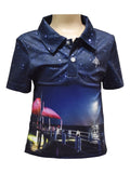 Load image into Gallery viewer, Kids Short Sleeve Fishing Shirts - Night Jetty - Design Works Apparel - Create Your Vibe Outdoors sun protection