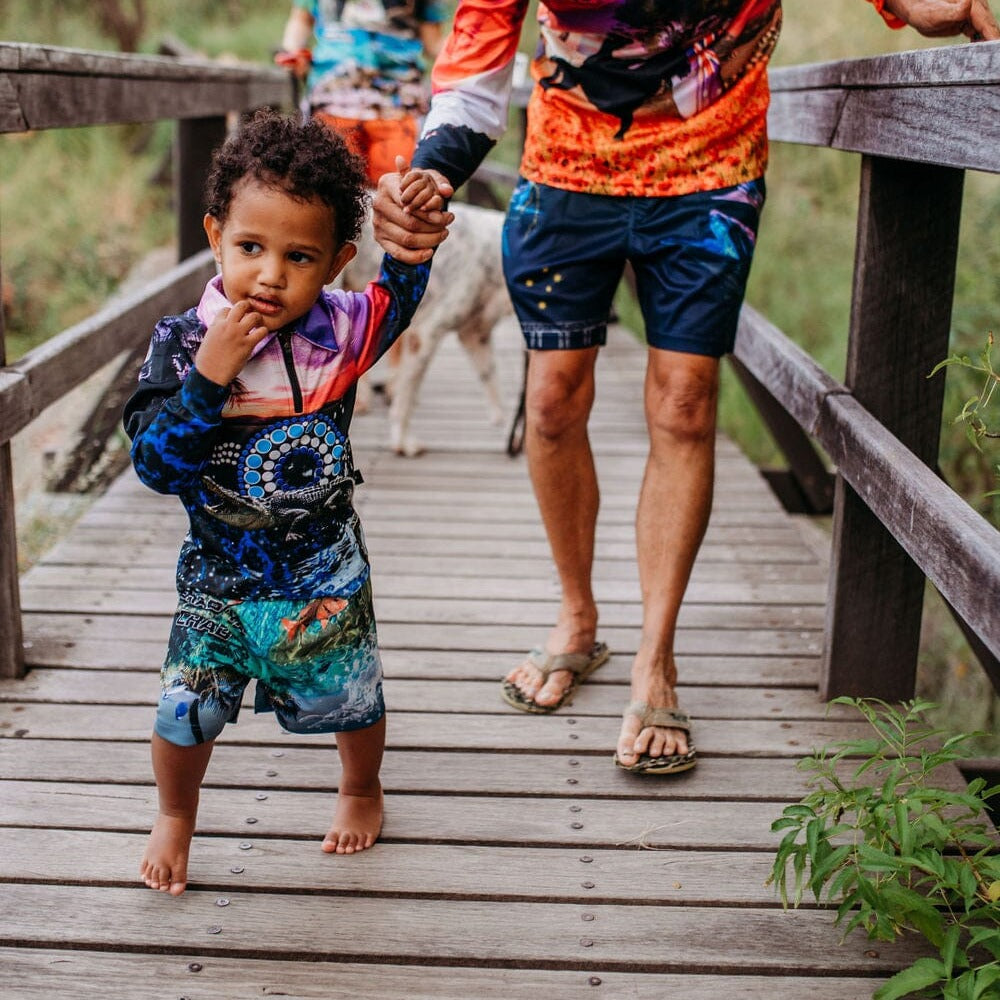 Kids UV Fishing Shorts - Grab Ya Crab - Design Works Apparel – Design Works  Apparel - Create Your Vibe Outdoors