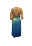 Load image into Gallery viewer, Ladies Sun Safe Outdoor Wrap Dress - Sea Breeze - Made of Recycled fabric - Design Works Apparel