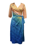 Load image into Gallery viewer, Ladies Sun Safe Outdoor Wrap Dress - Sea Breeze - Made of Recycled fabric - Design Works Apparel