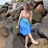 Load image into Gallery viewer, Ladies Sun Safe Outdoor Wrap Dress - Sea Breeze - Made of Recycled fabric - Design Works Apparel - Create Your Vibe Outdoors sun protection