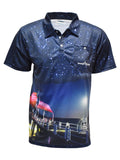 Load image into Gallery viewer, Night Jetty Adult Short Sleeve UV Protective Kayaking Camping Fishing Shirts - Design Works Apparel