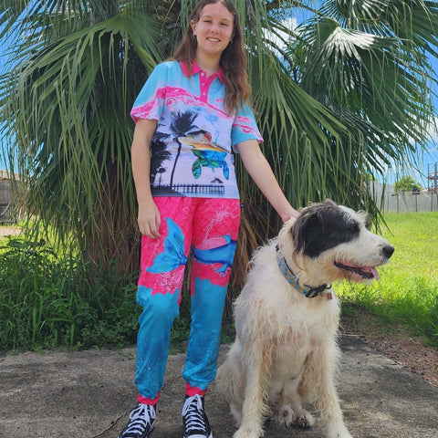 Quick Dry Sun Safe Fishing Pants - Mermaids - Design Works Apparel - Create Your Vibe Outdoors sun protection