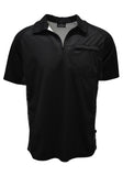 Load image into Gallery viewer, Sports Black Adult Short Sleeve UV Protective Golf Plain Fishing Shirt - Design Works Apparel