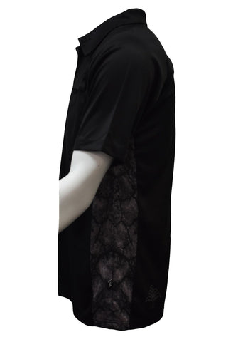 Sports Black Adult Short Sleeve UV Protective Golf Plain Fishing Shirt - Design Works Apparel