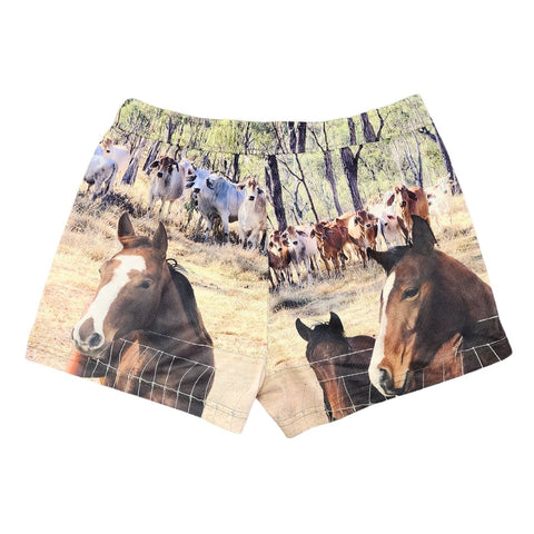 Sun Safe Footy Shorts - Cattle - Design Works Apparel - Create Your Vibe Outdoors sun protection