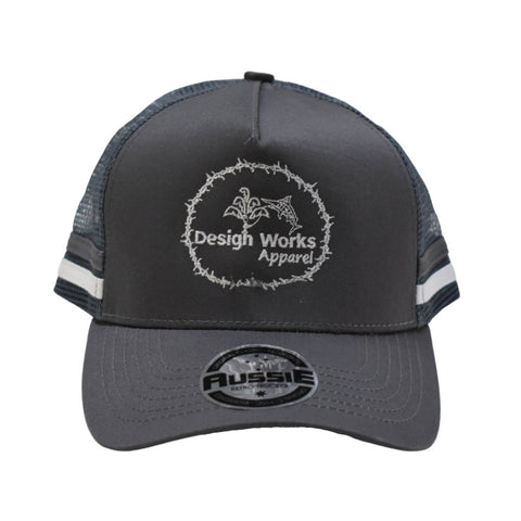 Trucker Hat - Dark Grey/White - Design Works Apparel - Create Your Vibe Outdoors sun protection