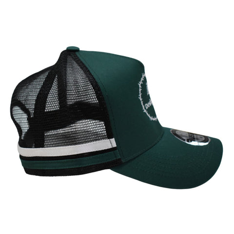 Trucker Hat - Forest Green/Black/White - Design Works Apparel - Create Your Vibe Outdoors sun protection