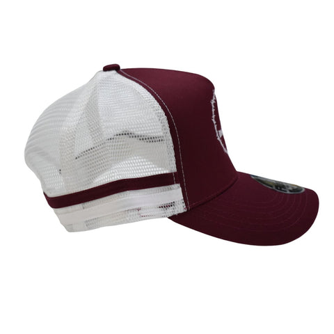 Trucker Hat - Maroon/White - Design Works Apparel - Create Your Vibe Outdoors sun protection