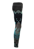 Load image into Gallery viewer, UV Protective Full Length Leggings Tights Skins - Aqua Camo - Design Works Apparel - Create Your Vibe Outdoors sun protection