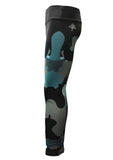 Load image into Gallery viewer, UV Protective Full Length Leggings Tights Skins - Aqua Camo - Design Works Apparel - Create Your Vibe Outdoors sun protection