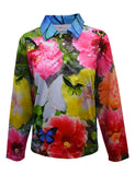 Load image into Gallery viewer, Women&#39;s Long Sleeve Fishing Shirts - Butterfly Garden - Design Works Apparel - Create Your Vibe Outdoors sun protection
