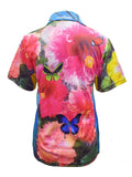 Load image into Gallery viewer, Women&#39;s Short Sleeve Gardening Shirts - Butterfly Garden - Design Works Apparel - Create Your Vibe Outdoors sun protection